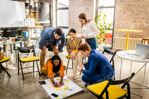 Preview: Business team working in a start-up office