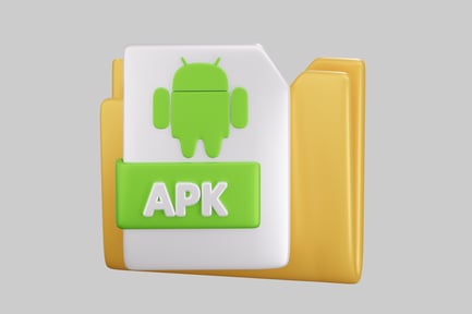 Android app icon with APK text