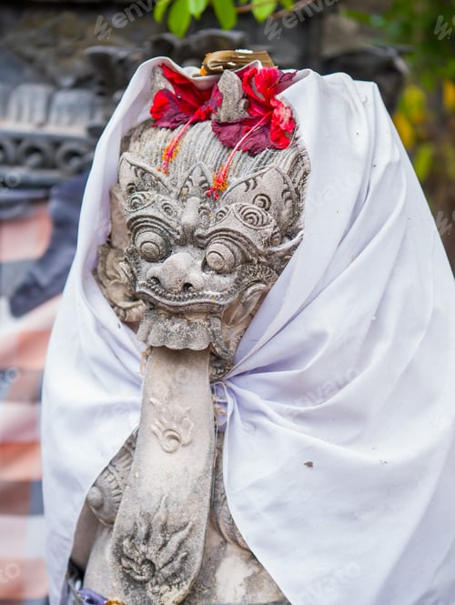 Preview: Ancient Balinese statue at the temple in Bali