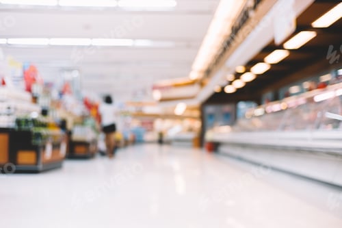 Preview: Blur background of supermarket
