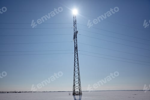 Preview: high-voltage power lines, electricity transmission, electricity transportation