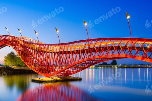 Preview: The Python Bridge, Amsterdam, the Netherlands.