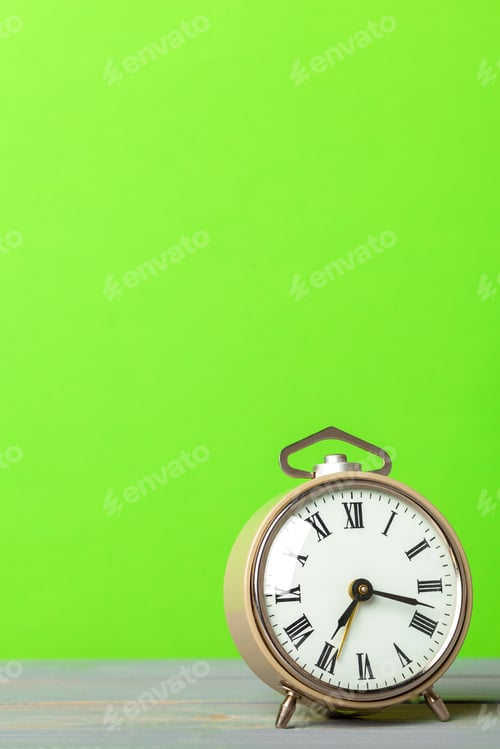 Preview: retro alarm clock on table