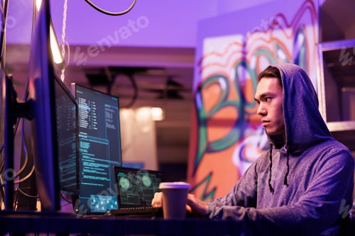 Preview: Hacker stealing information from server