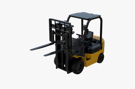 Preview: Industrial Forklift Truck Rigged for Animation