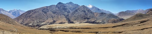Preview: Mountain range of Himalayas in Nubra valley from Khardung La Pass road