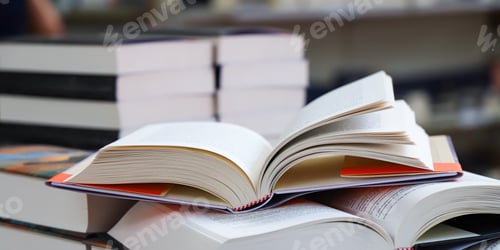 Preview: open book on table. back to school