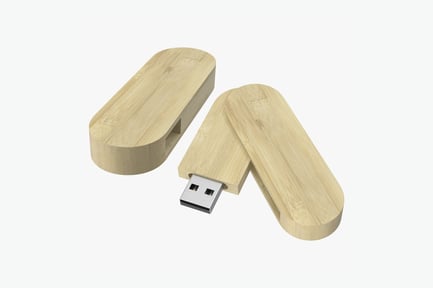 Preview: Bamboo USB Drive Mockup Collection