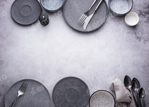 Preview: Craft ceramic plates, bowls and cups
