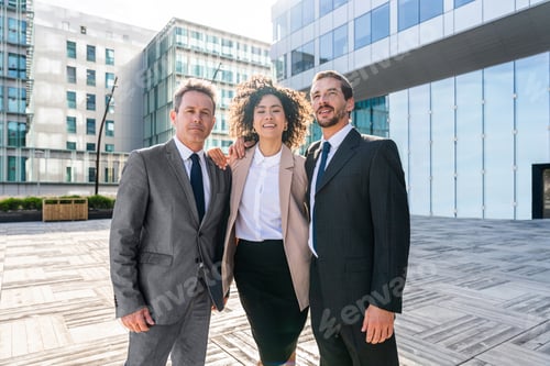 Preview: Business people meeting in a business park