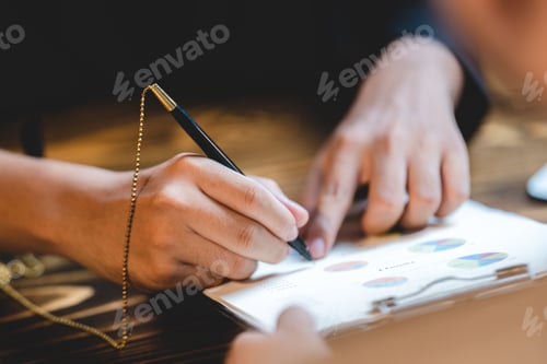 Preview: business approve and certificate concept, confirmation of business marketing document permit