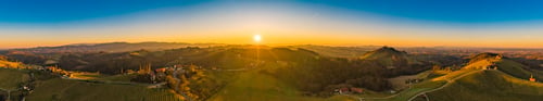 Preview: Panorama of Vineyards near Gamlitz Sulztal area south Styria, wine country.