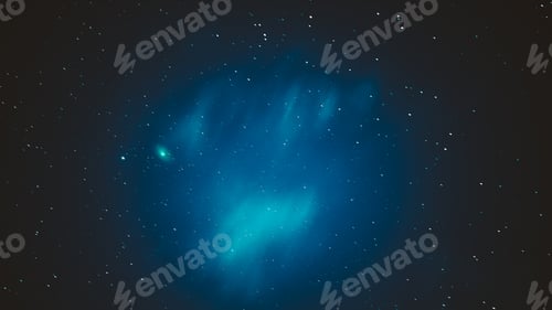 Preview: Comet C 2022 E3 ztf Shines Bright Green Color In Dark Night Starry Sky. Comet At A Distance Of 170