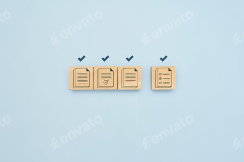 Preview: Business document paper icon, Document Management System, DMS