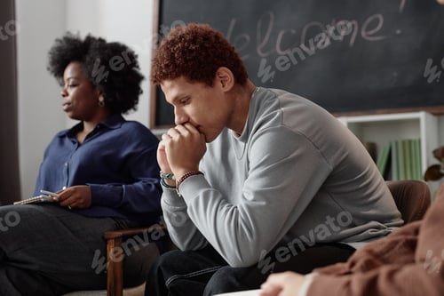 Preview: Teen Boy Struggling with Mental Health Issues in Support Group Meeting