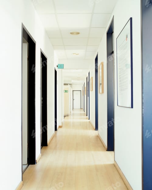 Preview: Hospital corridor with white walls