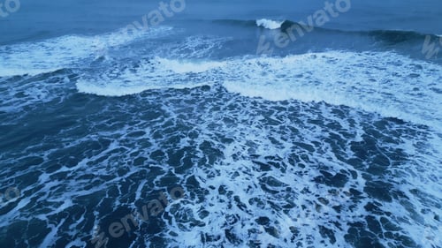 Preview: Drone shot of nordic ocean coastline