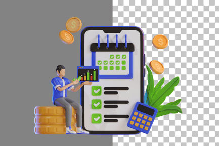 Preview: Budget Planning 3D Illustration