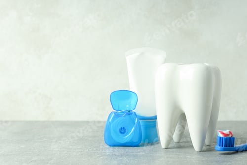 Preview: Concept of dental care, space for text