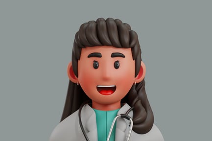 Preview: Doctor in cartoon style illustration