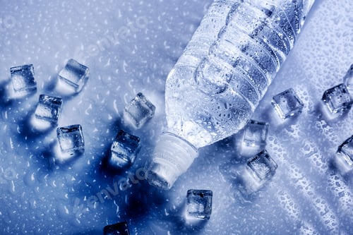 Preview: Fresh drinking mineral water in plastic bottle