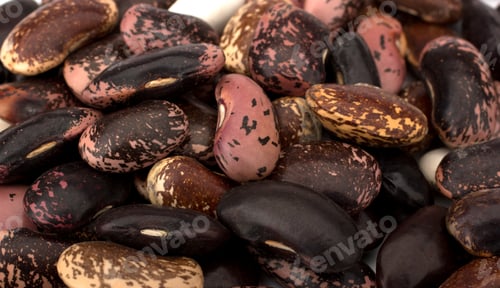 Preview: Dried kidney legumes haricot beans isolated on white background close up