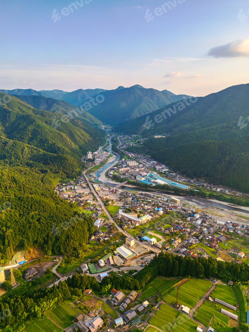 Preview: Gero, Gifu, Japan from the Mountains