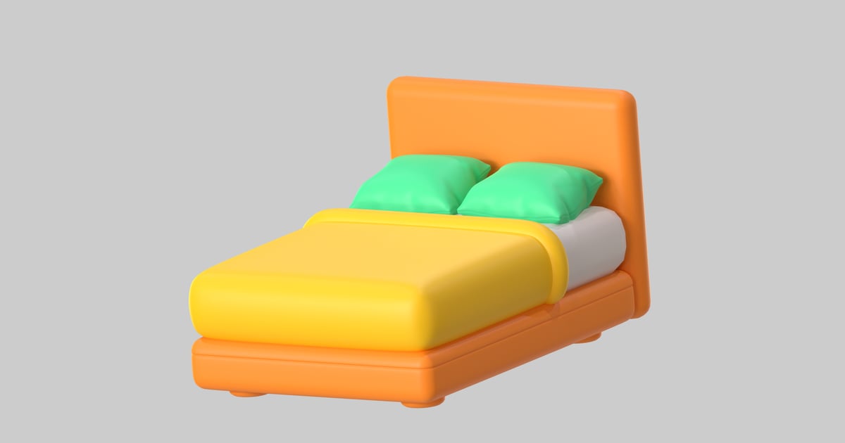 Lit de dessin animé avec oreillers, Modèles Y compris : lit et dessin ...