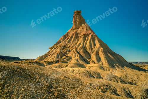 Preview: Semi-desert natural region Bardenas Reales in Badlands in Spain