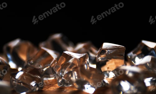Preview: Close-up view the crystals on the wooden floor