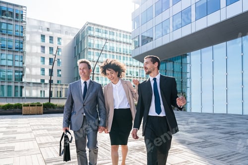 Preview: Business people meeting in a business park