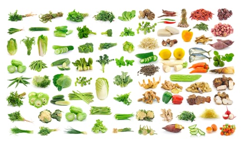 Preview: set of vegetablr on white background