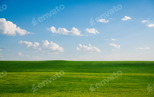 Preview: Aerial view of clear blue sky on Ulagai grassland in Inner Mongolia, China