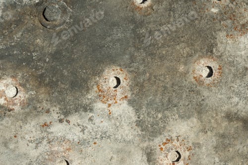 Preview: Rusty Metal Surface with Bolt Holes, Texture