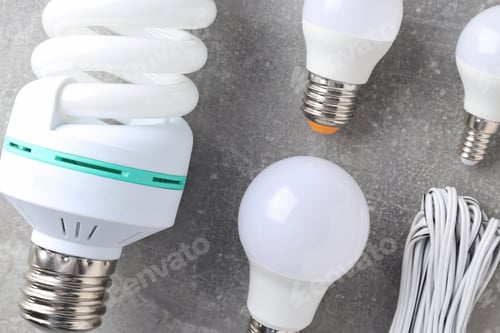 Preview: Concept of electrician or electrical tools, close up