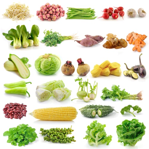 Preview: set of vegetable on white background