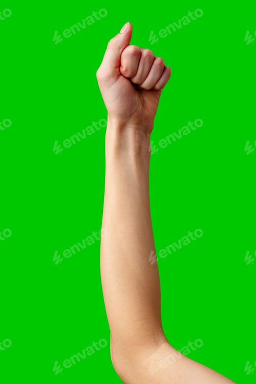 Preview: Womans Arm With Green Screen Background
