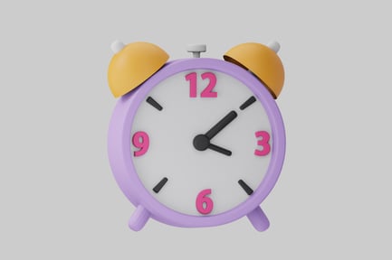 Preview: Alarm clock with yellow bells and antennas