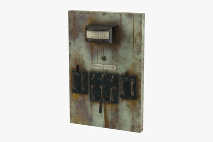 Preview: Vintage Electrical Panel with Gauges and Levers