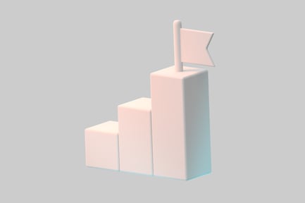 Preview: Achievement ladder with flag topping