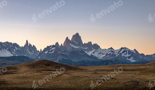 Preview: Mount Fitz Roy in Patagonia at sunset - El Chalten, Argentina