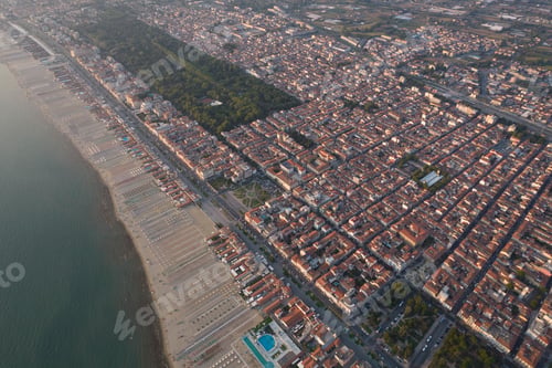 Preview: Aerial view of the city of Viareggio Italy