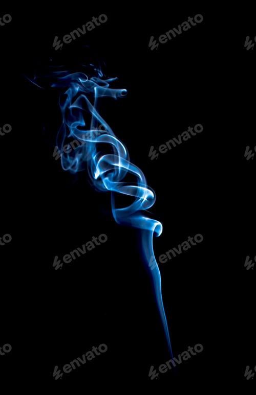 Preview: Swirls of bright blue fume