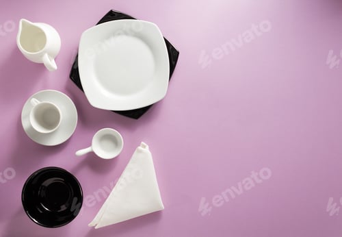 Preview: kitchenware at abstract background