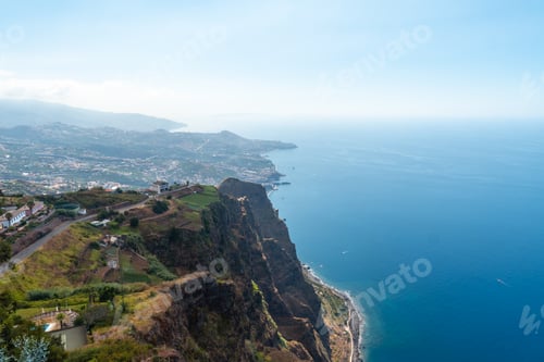 Preview: Aerial view from the highest viewpoint called Cabo Girao in Funchal. Madeira