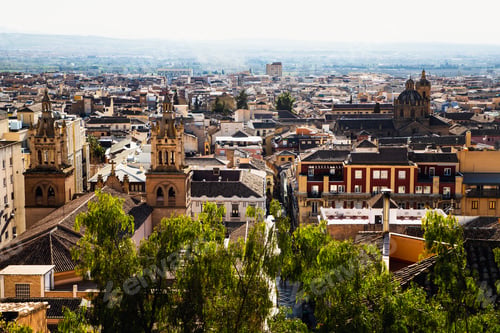 Preview: the picturesque Albaicin district in Granada on a sunny summer afternoon. Andalusia Spain.