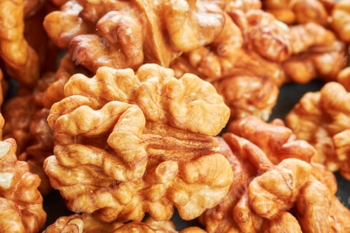 Preview: Extreme close up picture of walnuts.