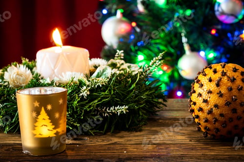 Preview: Traditional Christmas and festive decorated table