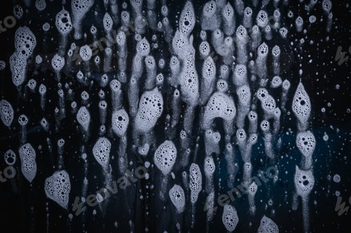Preview: Drops- Liquid Foam. Fluid Aqua- Abstract Pattern Nature. Background- Cleansing Wash. Shampoo