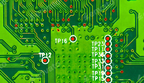 Preview: Macro Close up of printed wiring on PC circuit board